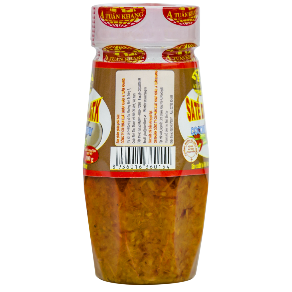 Sate Cơm Dừa Vị Cay Thơm Béo - Gia Vị Trộn Mì, Hủ Tiếu, Phở, Cơm, Ướp Thịt, Dùng Được Cho Người Ăn Chay | A TUẤN KHANG