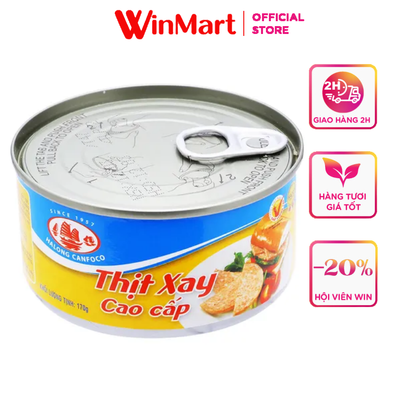 - Thịt xay Halong Canfoco hộp 170g