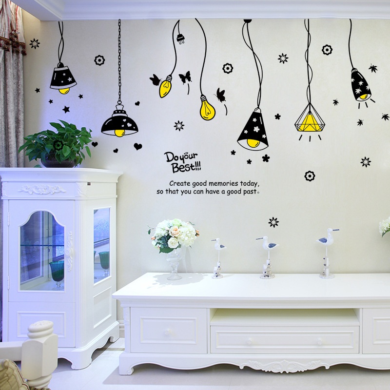 Decal dán tường bóng đèn điện Xl 8198