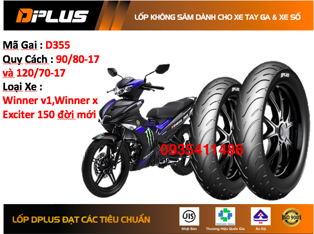 1 Cặp Vỏ ( Lốp ) Xe Yamaha Exciter 150cc