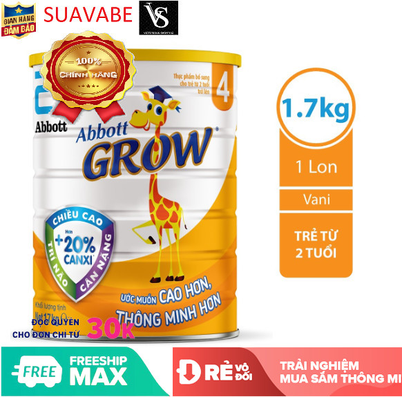 Sữa bột ABBOTT Grow 2+ (Grow 4 cũ) 1.6kg