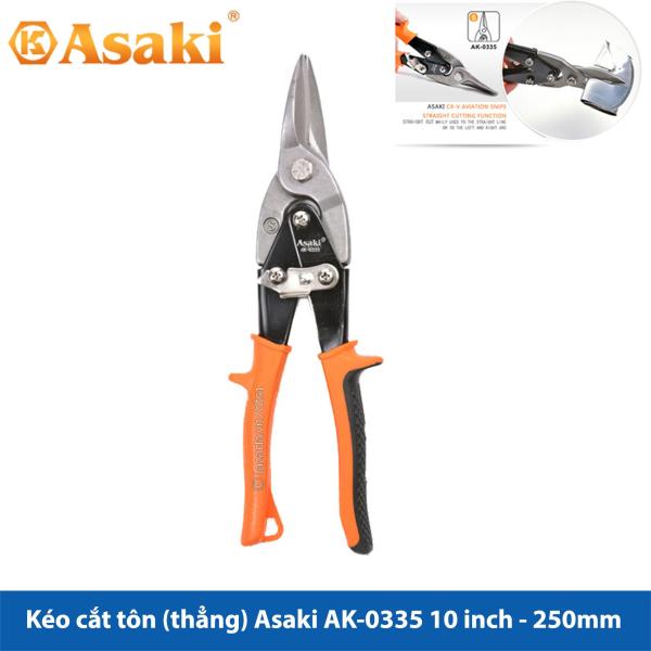 Kéo cắt tôn (tole) mũi thẳng Asaki AK-0335 10inch - 250mm