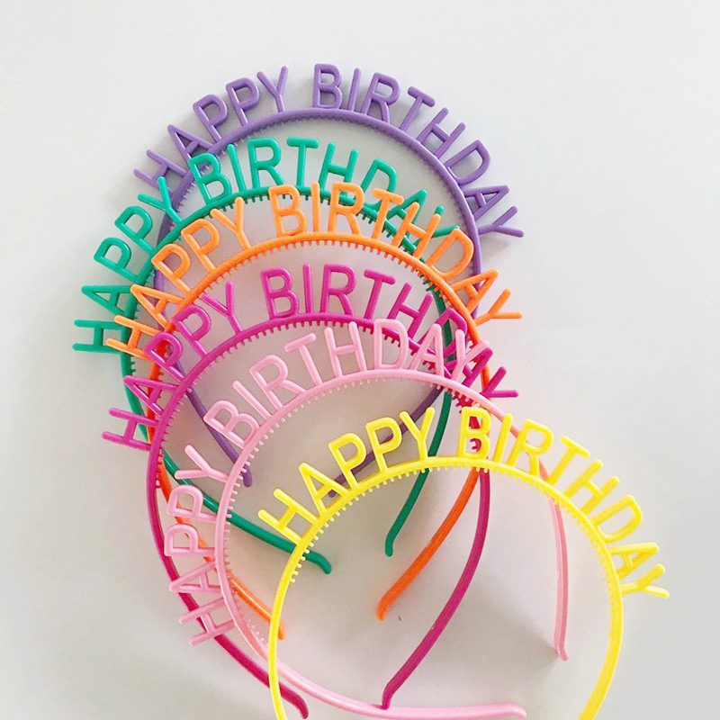 Bờm cài tóc chữ happy birthday