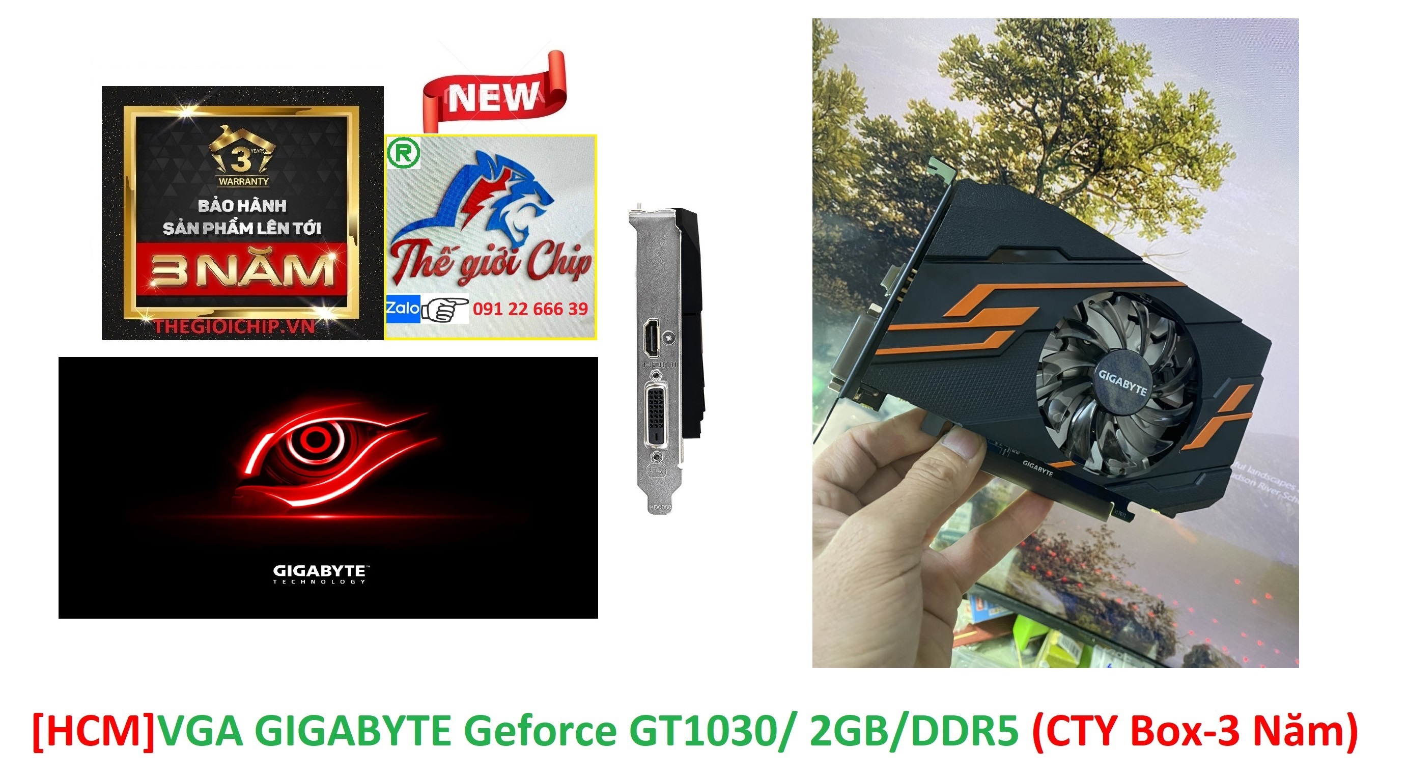 [HCM]VGA (Cạc màn hình) GIGABYTE Geforce GT1030/ 2GB/DDR5 (CTY Box-3 Năm)