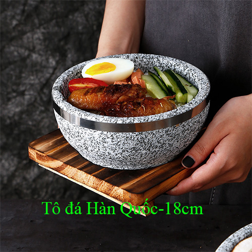 Nồi đá 18cm làm cơm trộn Hàn Quốc-nấu phở đá nóng