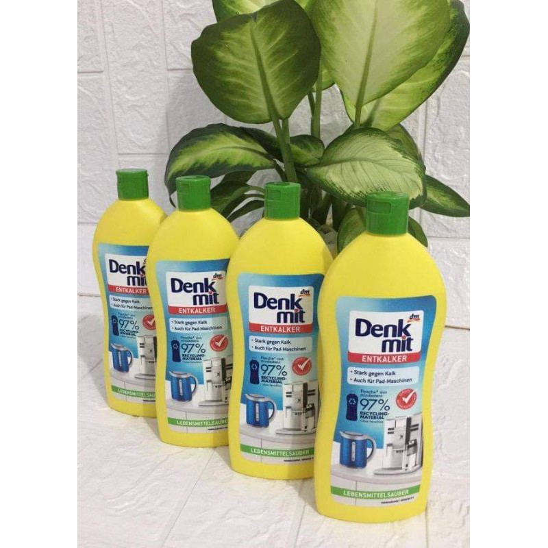 Dung dịch tẩy cặn canxi cho ấm đun siêu tốc, máy pha cà phê Denkmit Entkalker 250ml