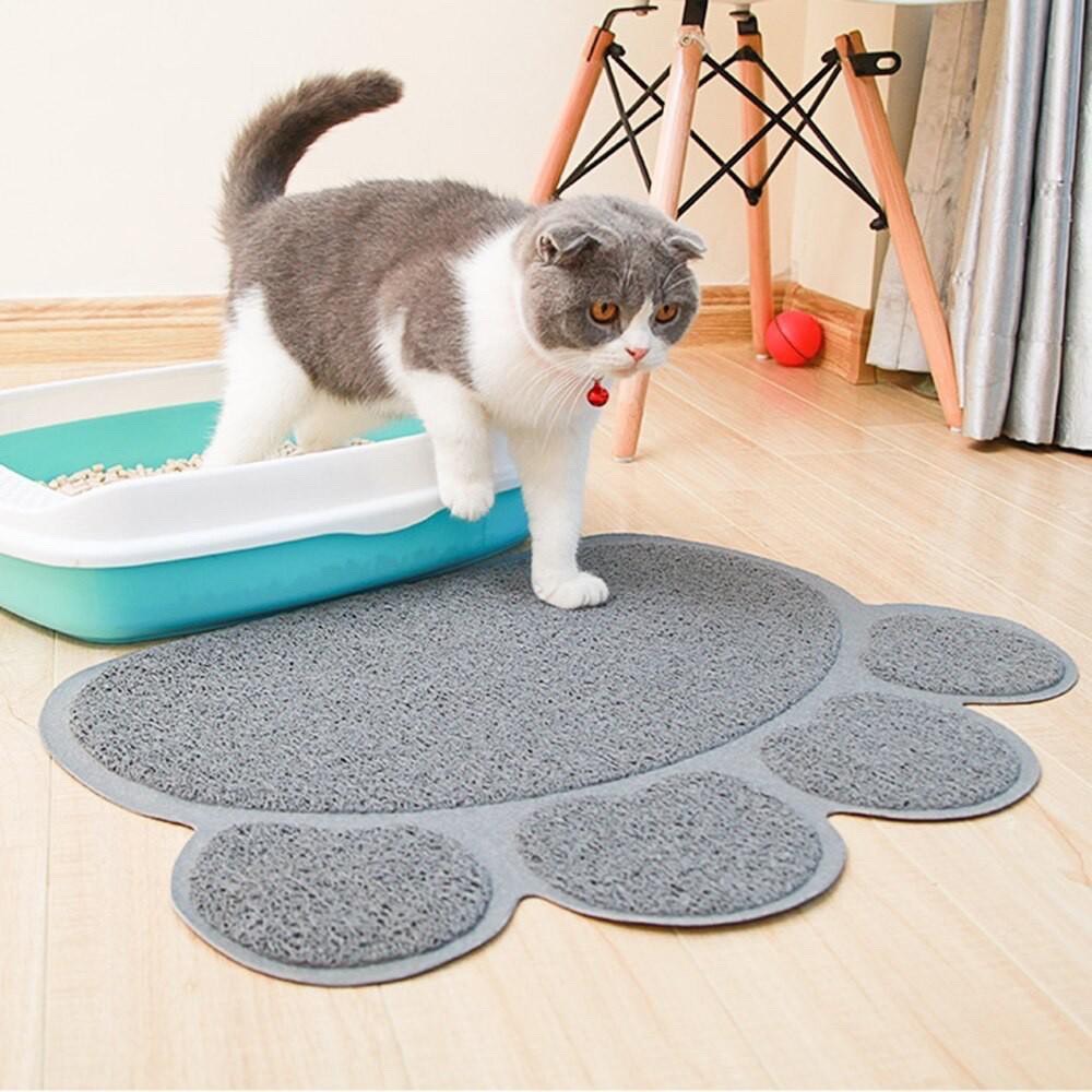 [Hoàn Tiền 10%] Thảm hứng cát mèo , chống rơi vãi đồ ăn cho thú cưng