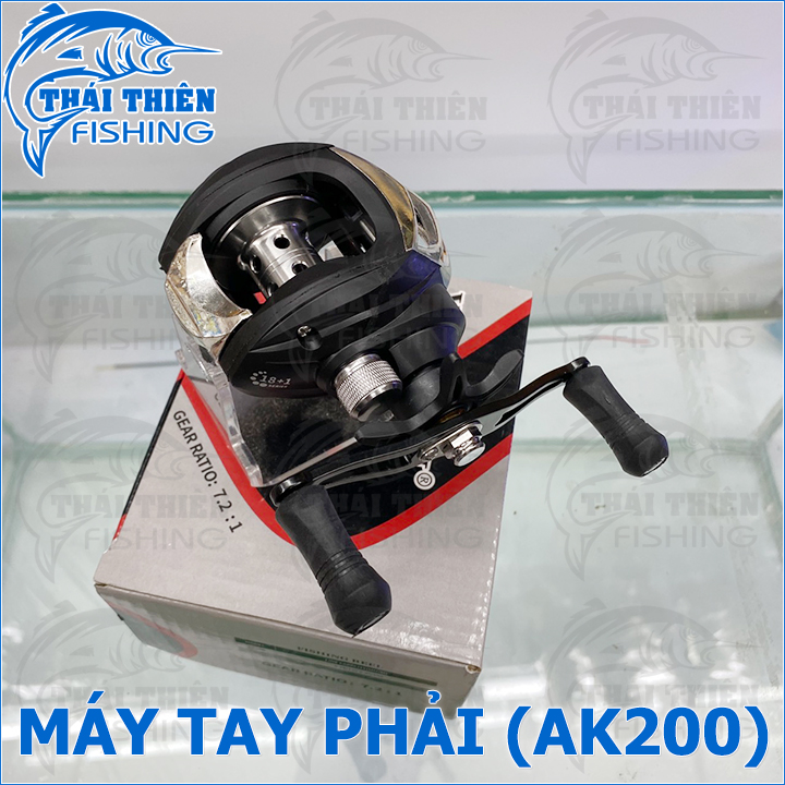 Máy Câu Ngang Yumoshi 7.2:1 Tay Quay Trái Dùng Cho Cần Máy Ngang Câu Lure Cá Lóc, Chẽm, Mú