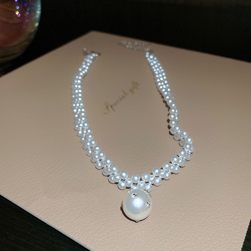 High -quality Korean style lady pearl necklace