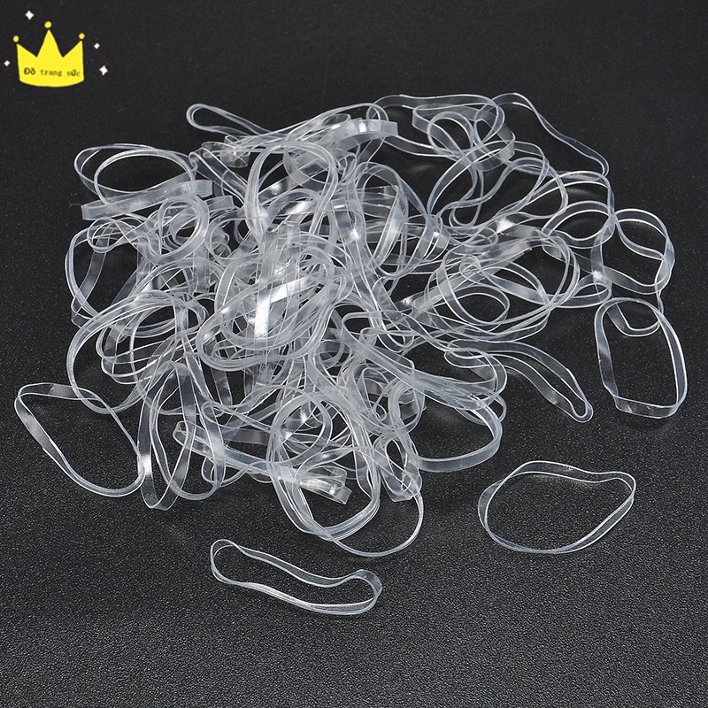 Thun cột tóc trong suốt,thun cột tóc siêu dai thời trang