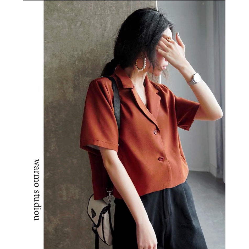 CATI Áo khoác blazer style Hàn dáng croptop (2166)