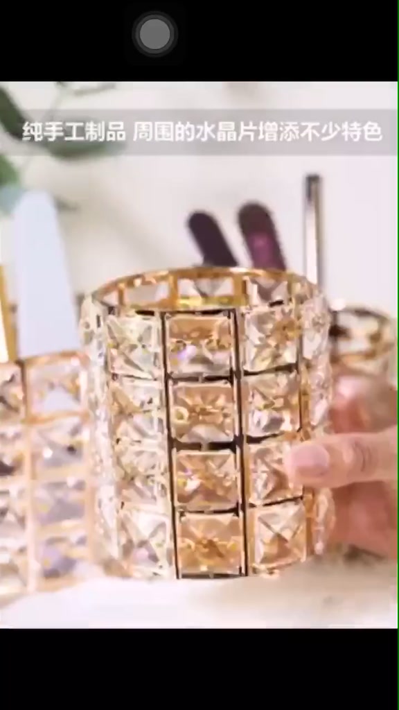 Cốc đựng cọ trang điểm cốc đựng cọ nail pha lê