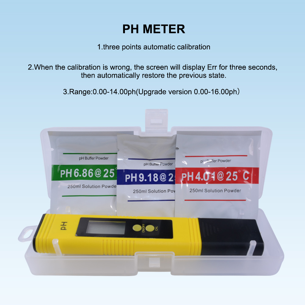 Máy Đo Độ PH Kỹ Thuật Số, Máy Kiểm Tra Độ Axit, Máy Kiểm Tra Độ Chính Xác 0.01 PH Đồng Hồ Đo Chất Lượng Nước Bể Cá