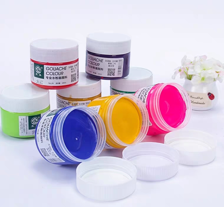 [HCM]MÀU NƯỚC ĐẶC GOUACHE - HŨ 100ML - DÙNG PHA NƯỚC ĐỂ VẼ