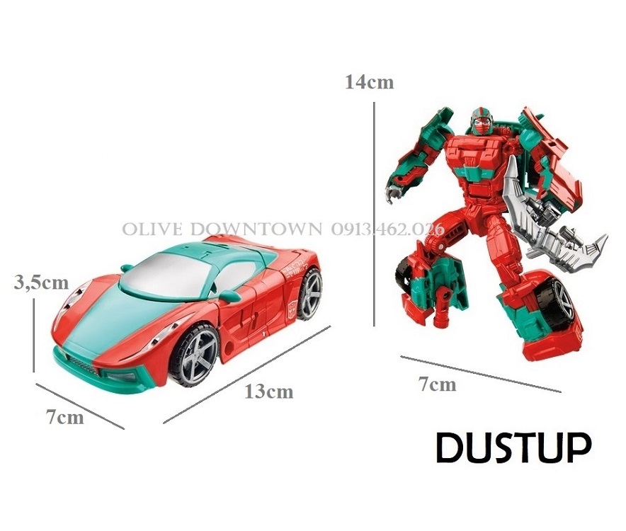 DUST UP * Robot cao 14cm lắp ráp thành SIÊU XE - Transformers Combiner Wars