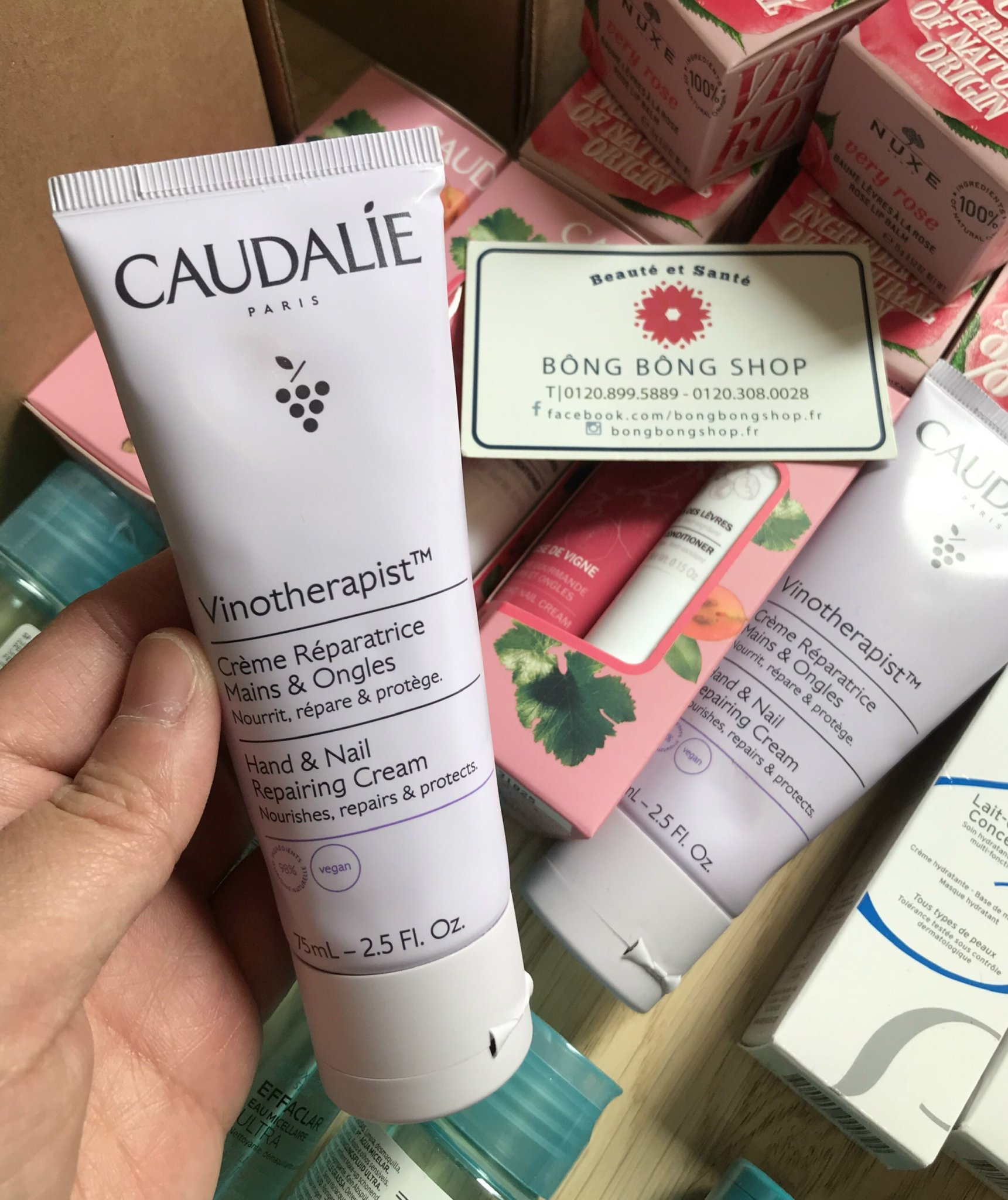 (Chuẩn Pháp-mẫu mới-75ml) Kem dưỡng da tay và móng Caudalie Vinotherapise