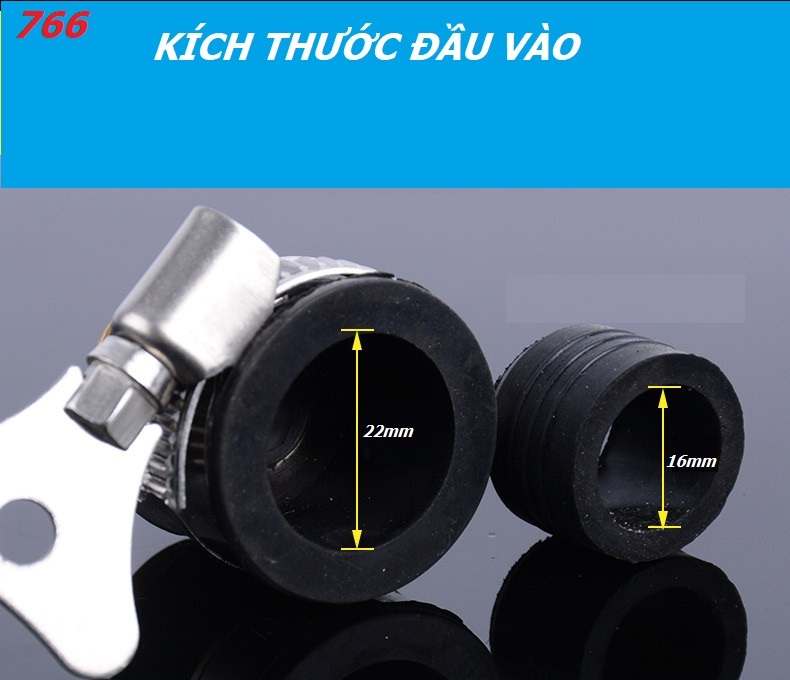 [ 1 cái ] ĐẦU NỐI TẠI VÒI NƯỚC CÓ PHI 16mm RA NỐI ÔNG MỀM 16mm - TH 484