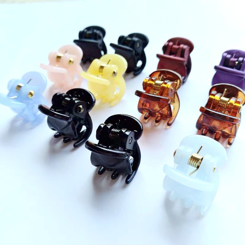 6 cái gấp tóc mái mini nhám màu nude cho bạn gái xinh