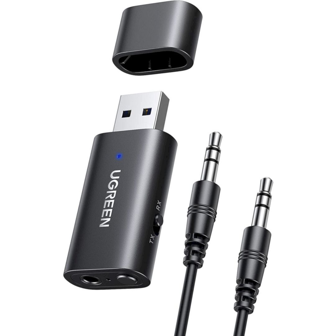 Ugreen 60300 with audio cable usb 2.0 to 3.5mm bluetooth transmitter receiver adapter cm523