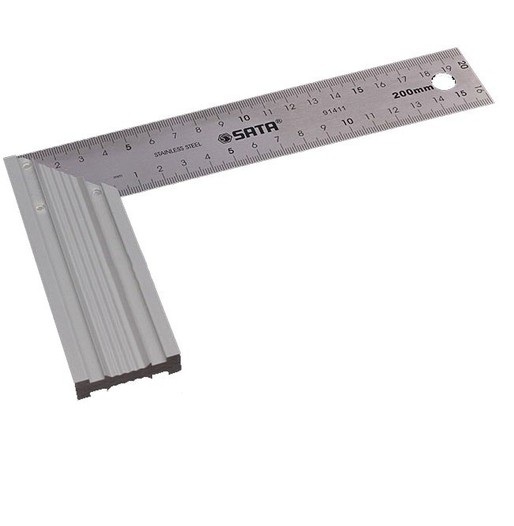 Thước Ê ke vuông 20cm-8in SATA 91411