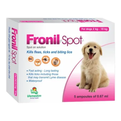 Thuốc nhỏ gáy đặc ve rận Fronil Spot - 1 hộp (5 ống)