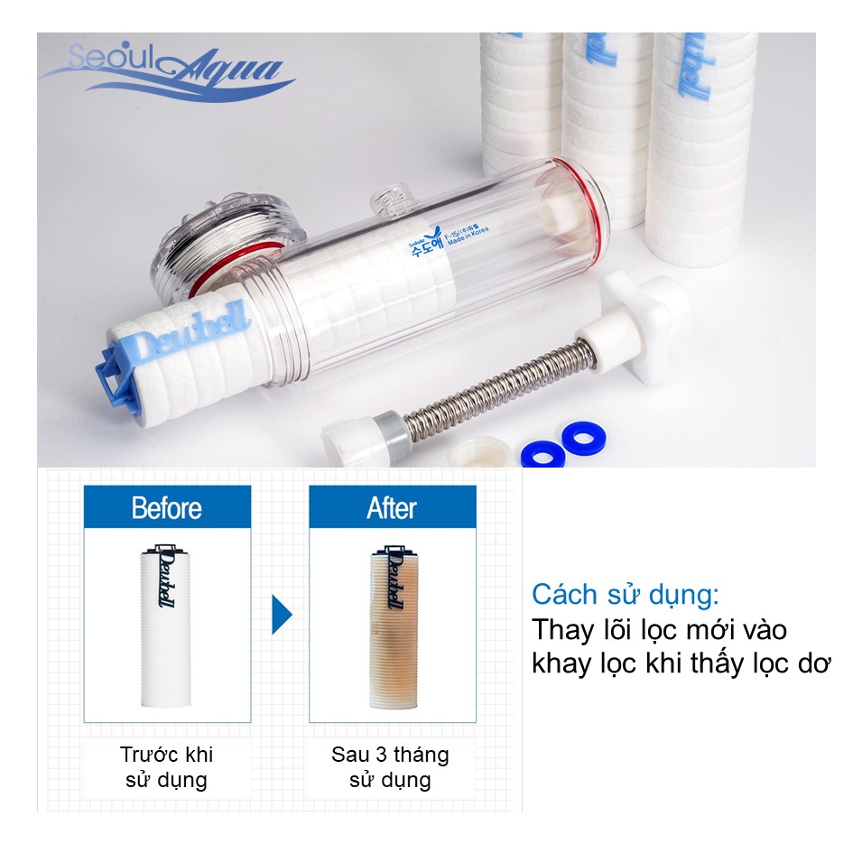 Bộ lọc nhà tắm cao cấp Dewbell F15 Made in Korea 100% chính hãng