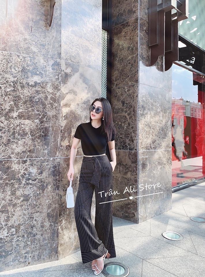 áo croptop trơn cộc tay