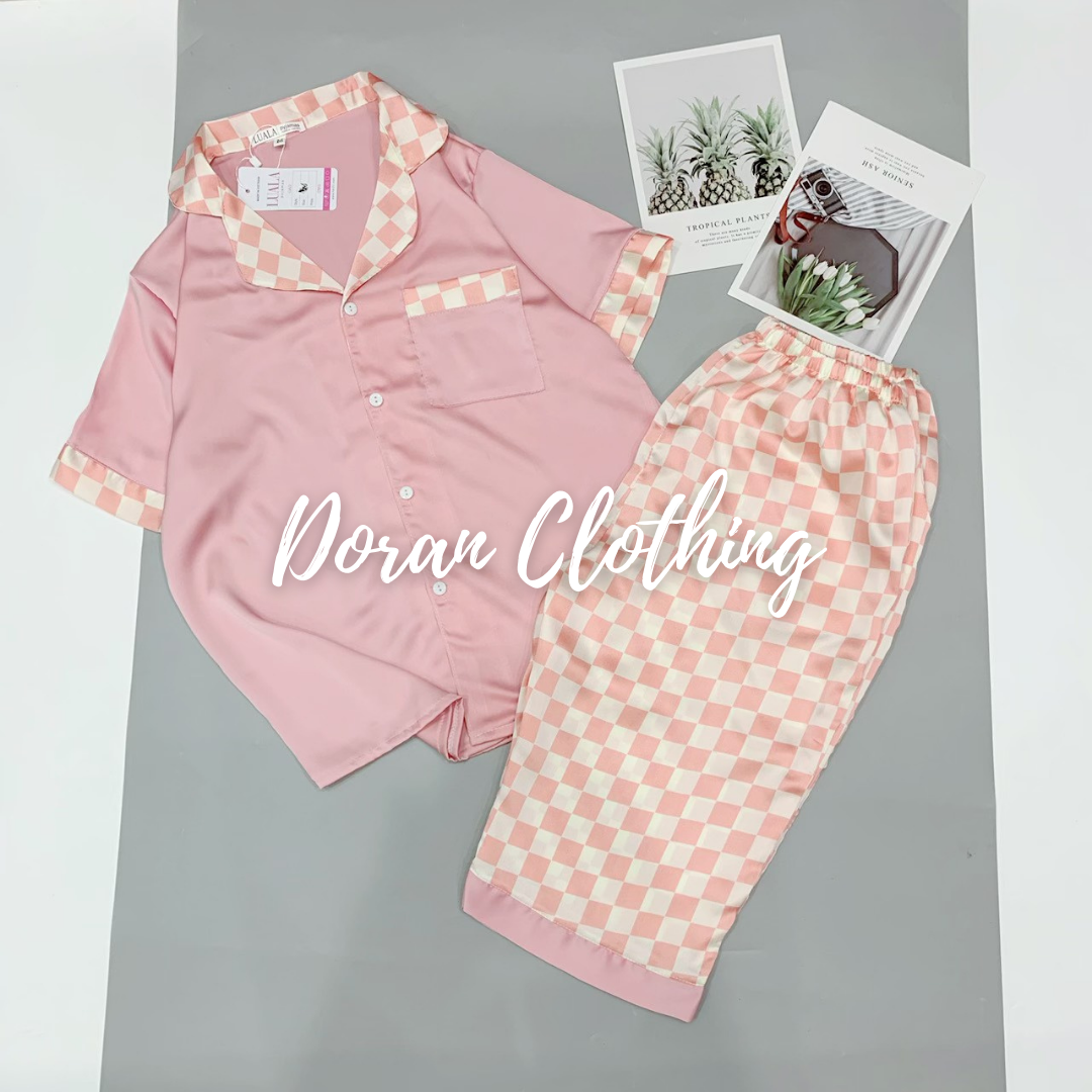 [XẢ KHO] Pijama Đồ Bộ Mặc Nhà Lụa Satin Lửng Mẫu Mới 2021