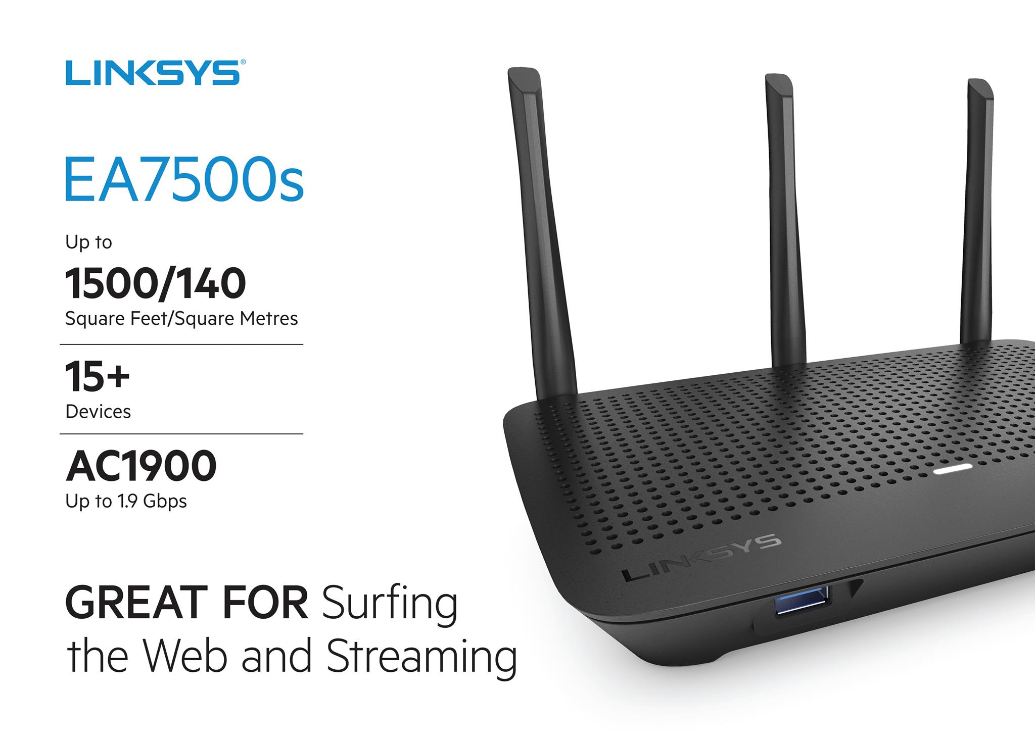 Bộ phát wifi LINKSYS EA7500S Max-Stream AC1900 Mu-Mimo