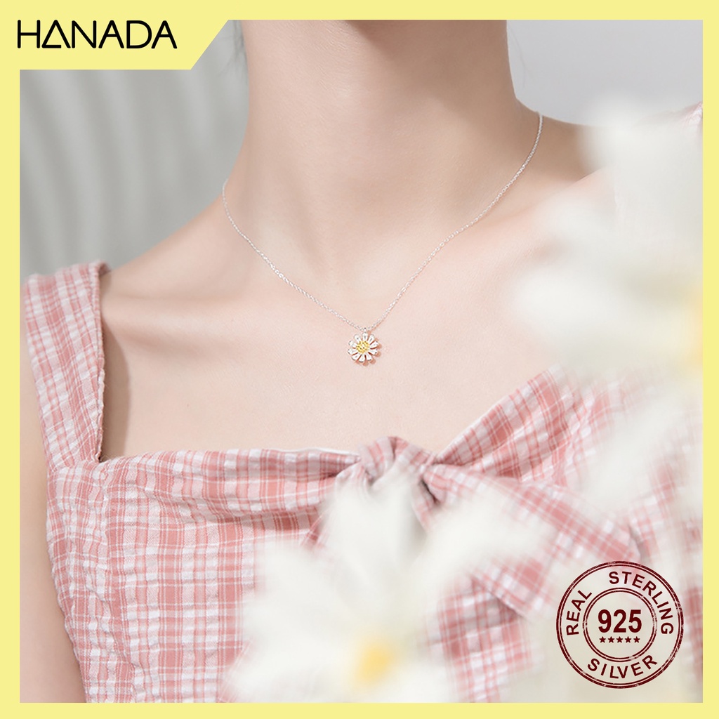Dây Chuyền Bạc 925 Hanada  Hoa Cúc 0118