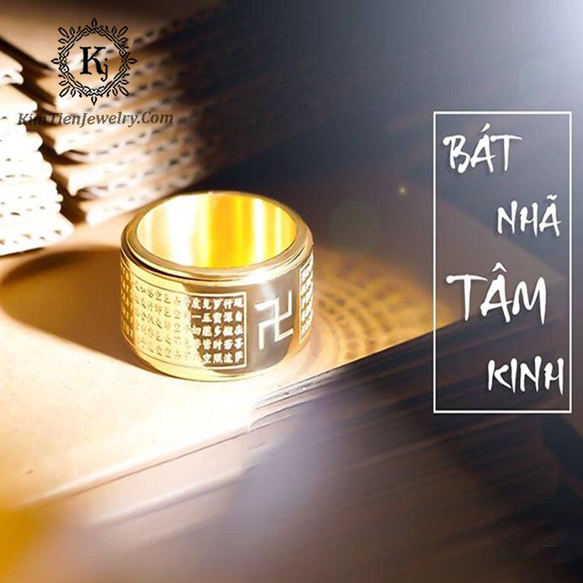 Nhẫn Phong Thủy Bát Nhã Tâm Kinh Chữ Phạn - Mang Đến Bình An - Xua Đi Xui Rủi - Xoay 360 độ - Có Nhiều Size Cho Quý Khách Lựa Chọn