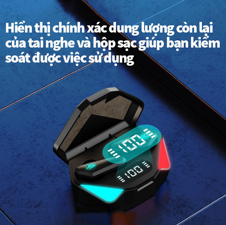 Tai Nghe Gaming X15 Bluetooth 5.1 Không Dây Giảm Tiếng Ồn Cảm Ứng Điều Khiển Vân Tay Âm Thanh Hifi 9D Cho Android