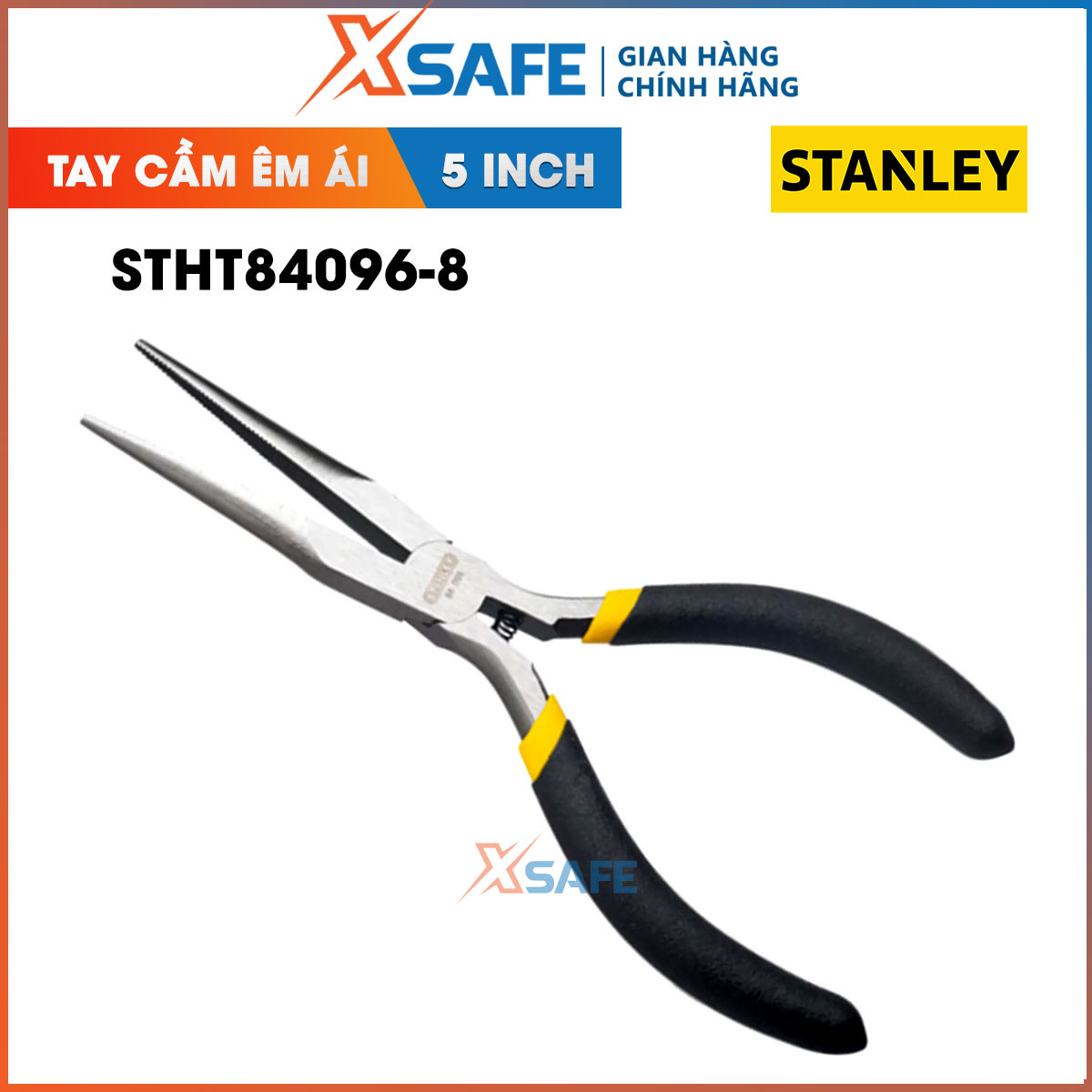 Nippers pointed beak long Stanley plastic coated handles smoothness. Nippers Stanley are covered with anti-rust, high applicability in many professions, nose nippers costuming clip holder material well-distributed genuine xsafe