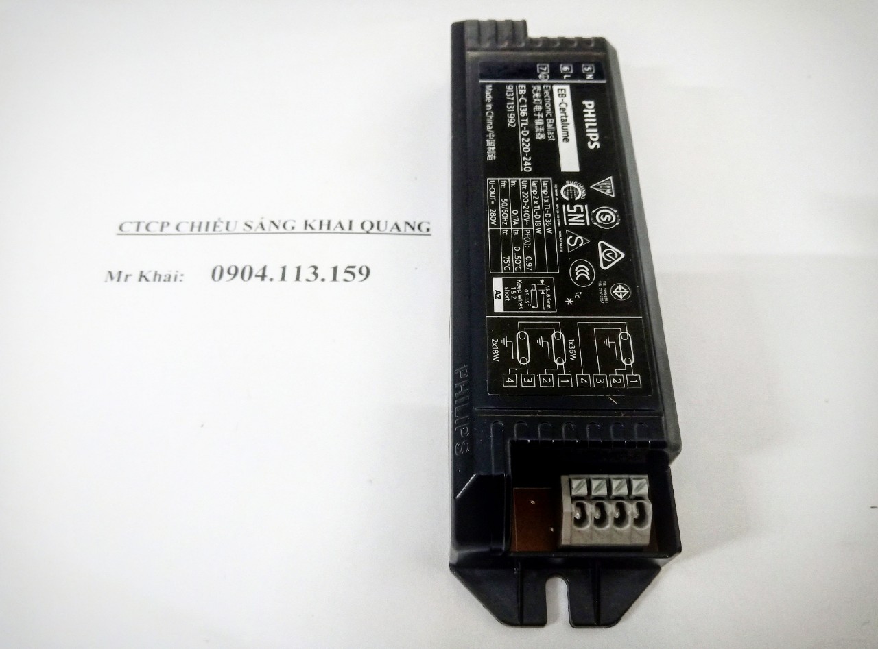Chấn lưu điện tử Philips EB-C 136 TLD màu ĐEN