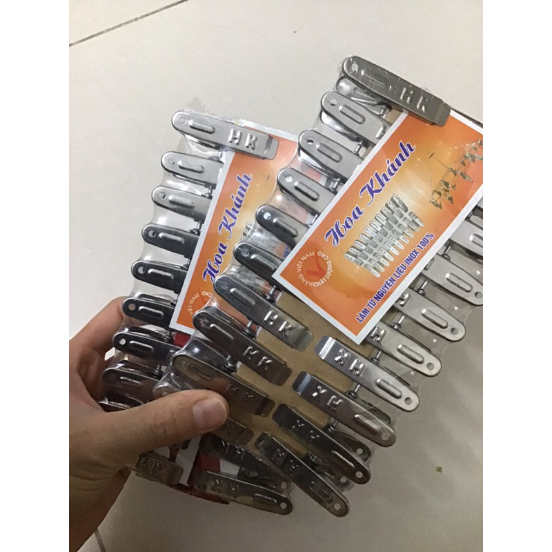 20 Kẹp inox đa năng - kẹp quần áo bằng inox không rỉ