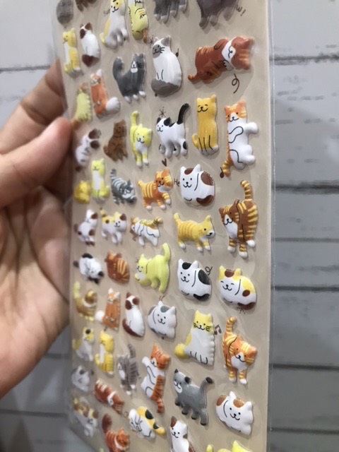 [HCM]Sticker trang trí sổ tay sổ nhật ký Moshi Moshi Thái Lan