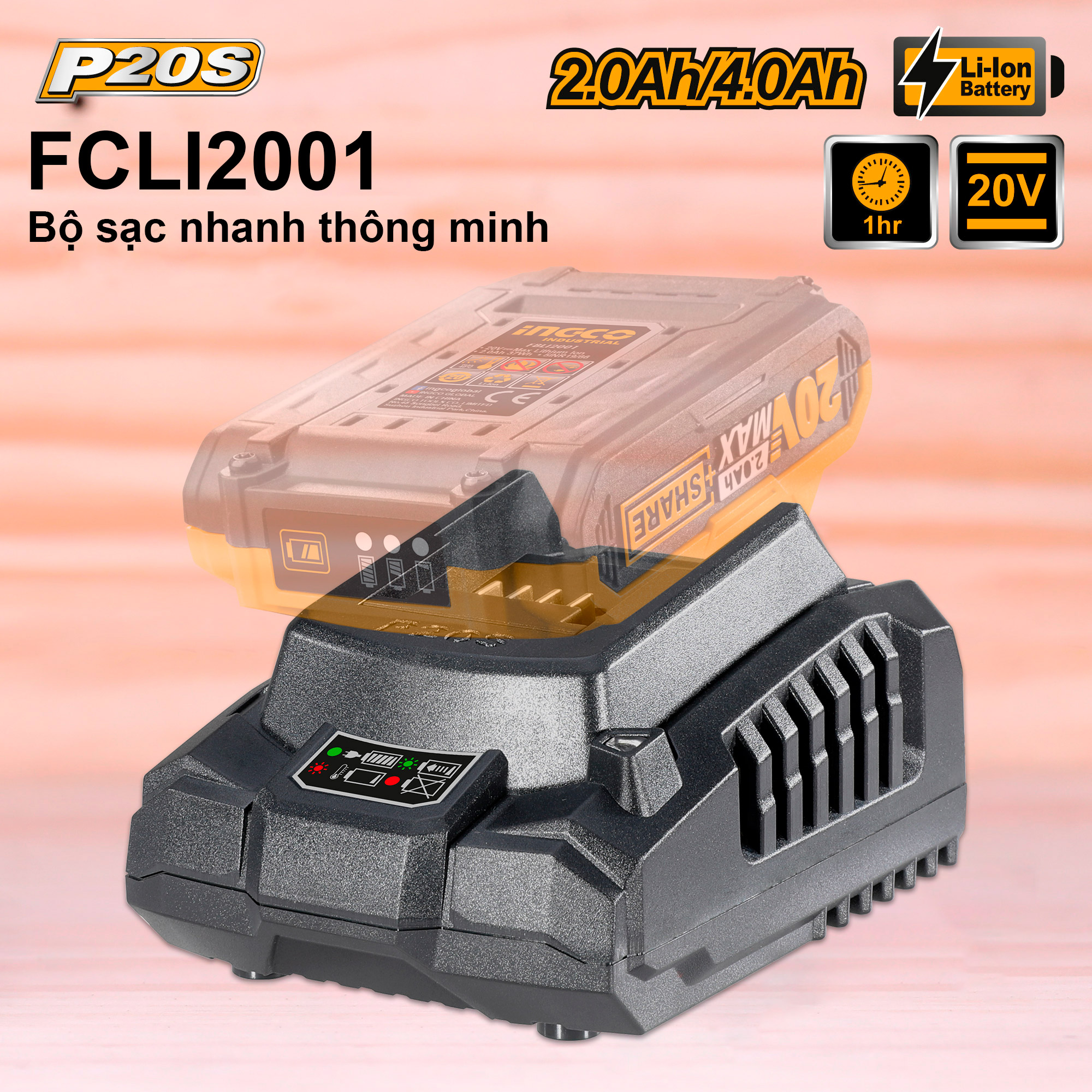 Sạc INGCO - FCLI2001