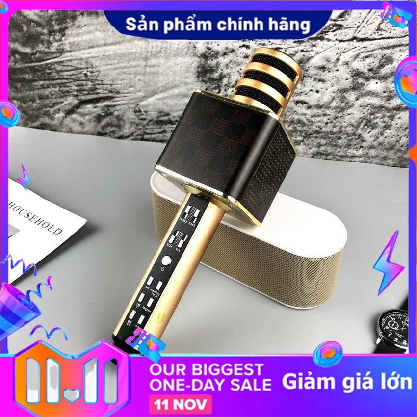 Micro hát karaoke bluetooth đa năng kiêm loa, livestream, thu âm karaoke SD-18, mic hát hút âm tốt, nâng giọng