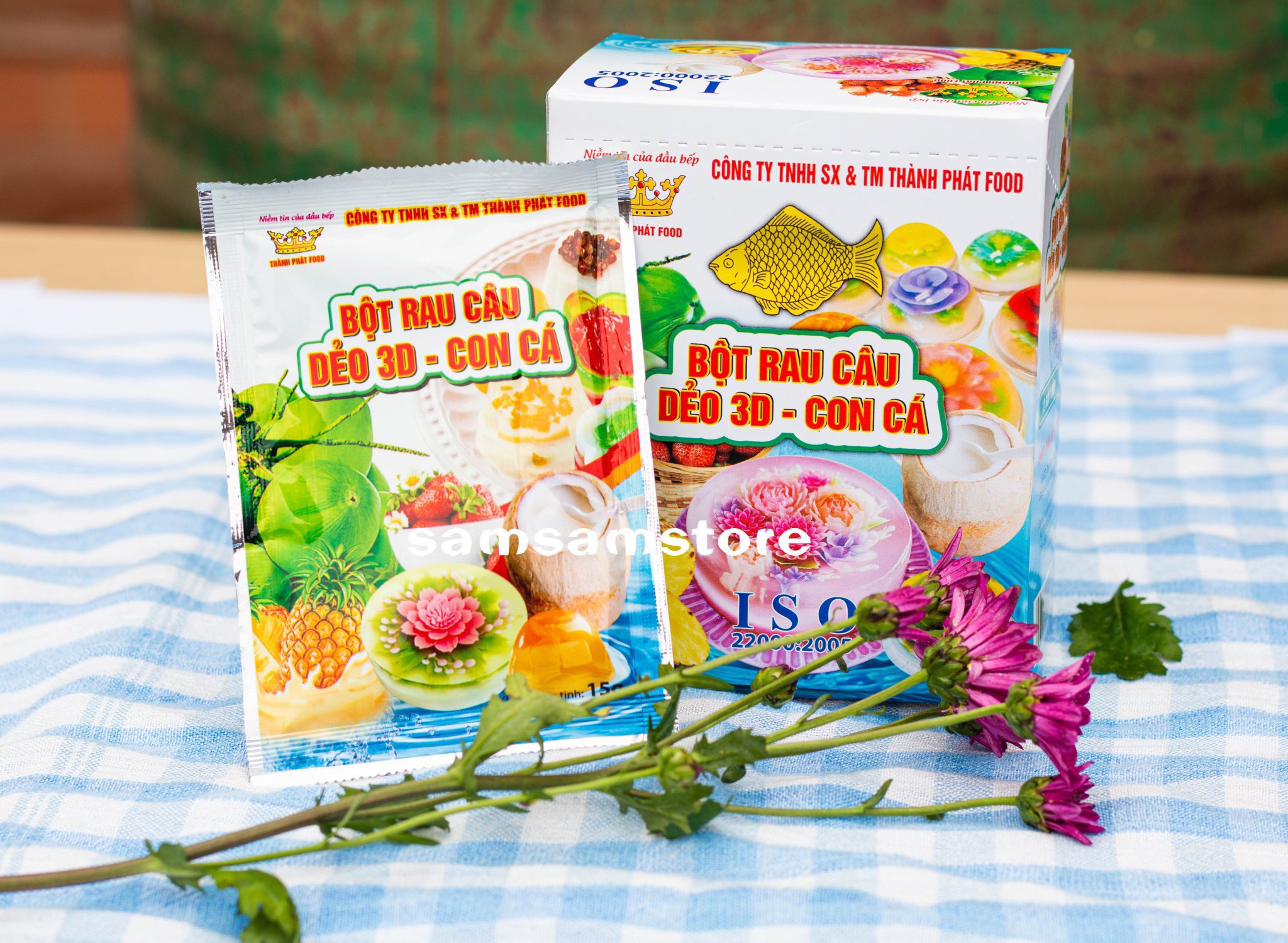 Bột rau câu dẻo 3D - Con cá