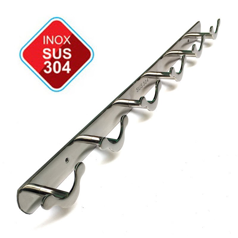 Mắc Áo Inox 304 - Mắc Áo Cao Cấp Loại 1 (7 Móc) - Mixasale