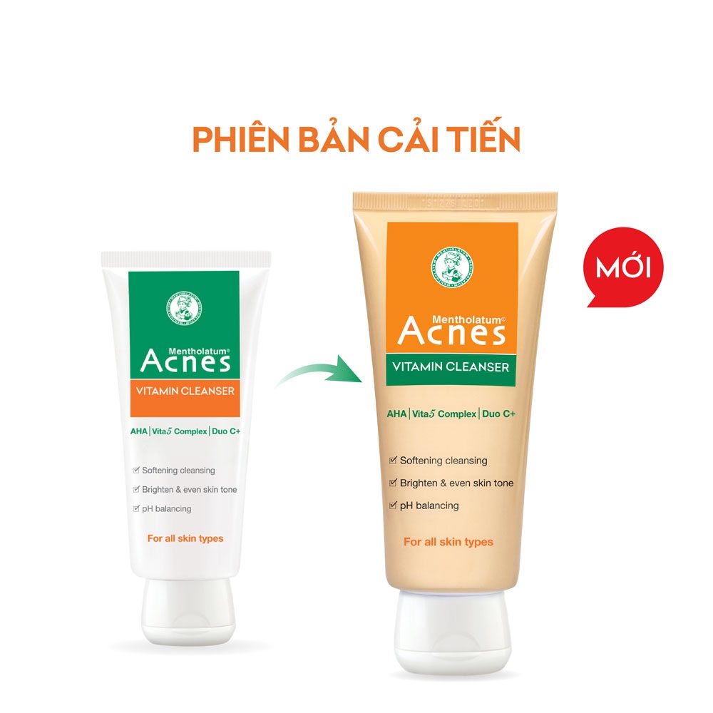 Kem rửa mặt Mentholatum Acnes Vitamin Cleanser 100g