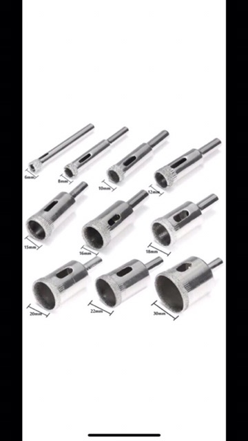 Mũi Khoan Kính 6Mm-30Mm Có Các Cỡ