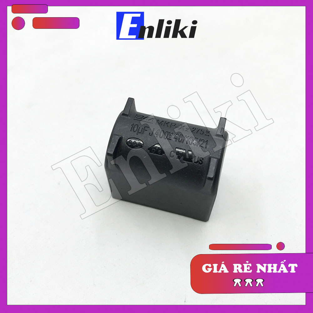 Tụ Bếp Từ BM Đứng Đen 10uF 275VAC 400VDC