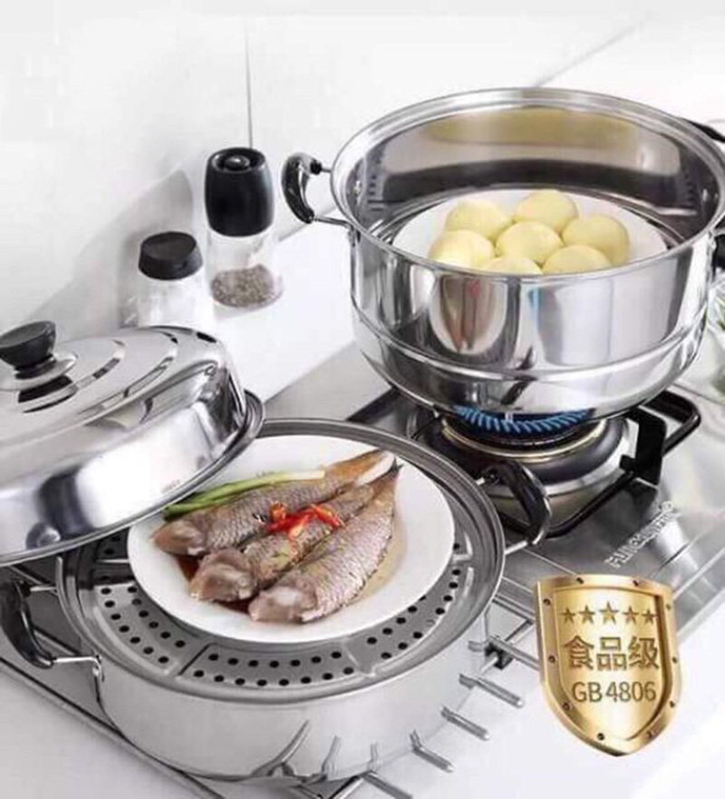 NỒI HẤP 3 TẦNG inox size 28cm