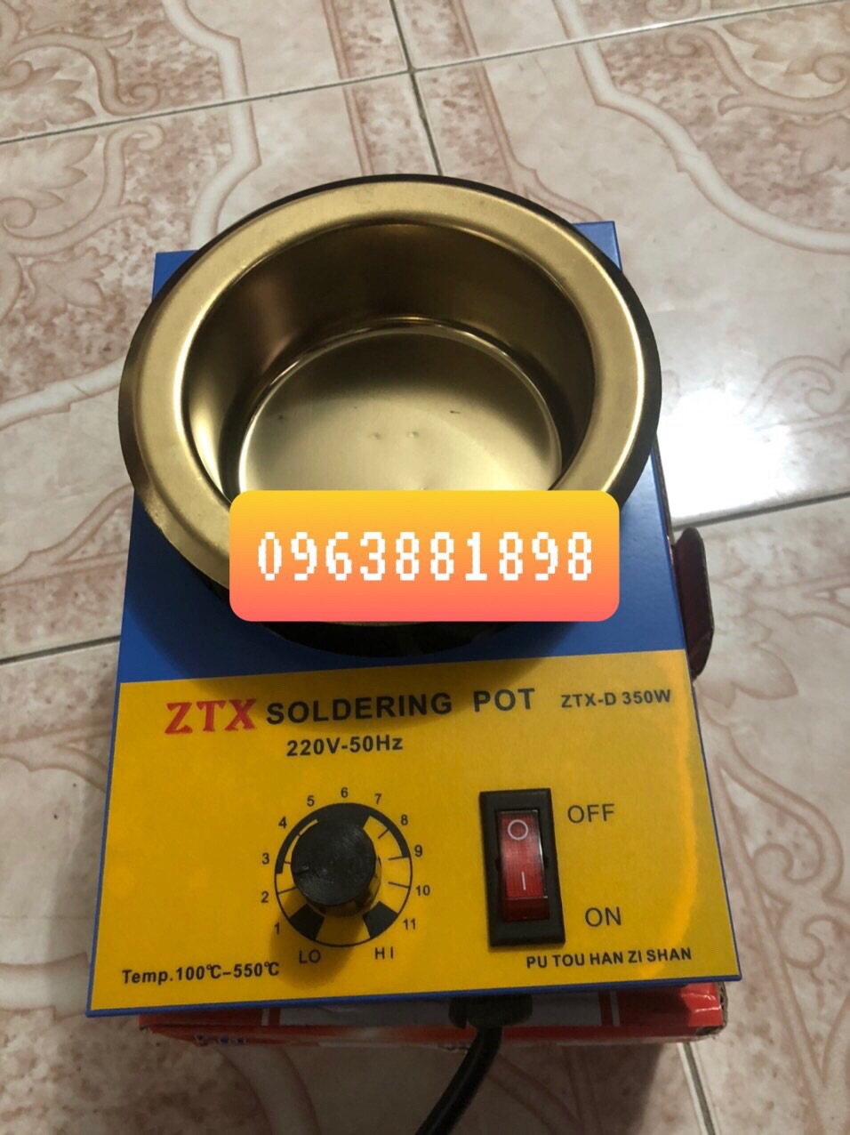 Bể nấu thiếc ZTX 41D 350W 100mm