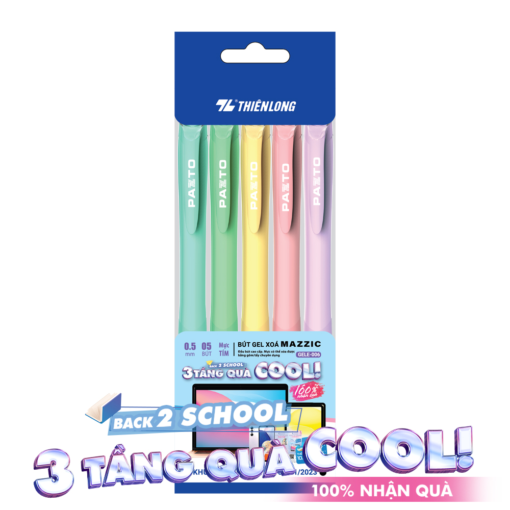 Bút gel B màu Pastel Thiên Long Flexoffice Pazto - Mực xanh
