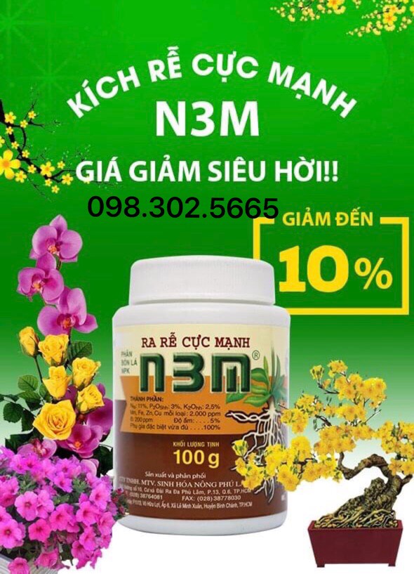 5 lọ kích ra rễ n3m 100g/lọ