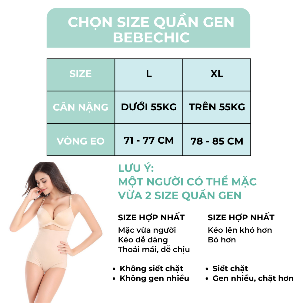 Quần Gen Bụng Thon Gọn Eo Nâng Hông & Mông BEBECHIC QG001