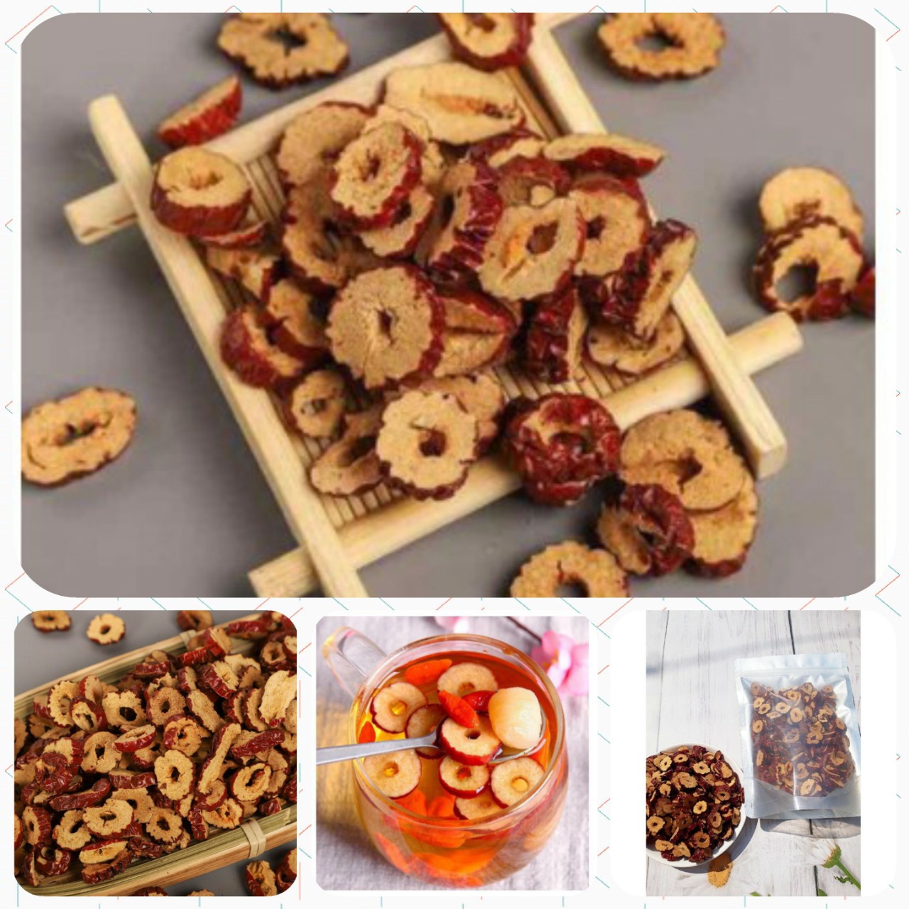 Táo đỏ Tân Cương thái lát túi 100gr.