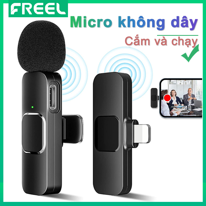 Wireless Lavalier Microphone for iphone and Android,Plug and Play Wireless Lapel Mic, Clip-on Mini Mic for YouTube Facebook Live Stream Vlog Interview Tiktok